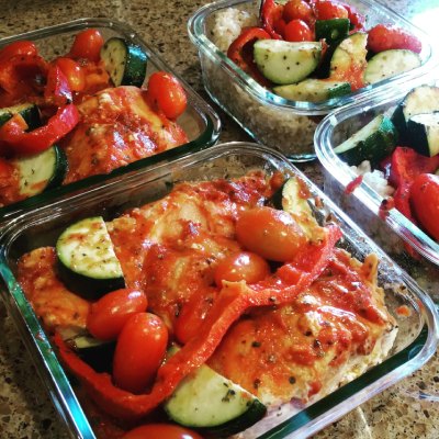 A set of 4 individual meals