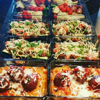 A set of packaged meals